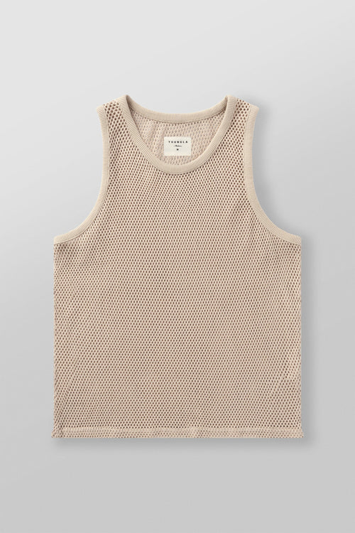 3024 - Cotton Mesh Tanks | Beige