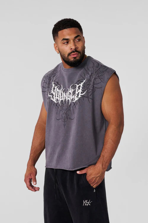 3027 - Dark Wave Cut-Offs - Grey Wash