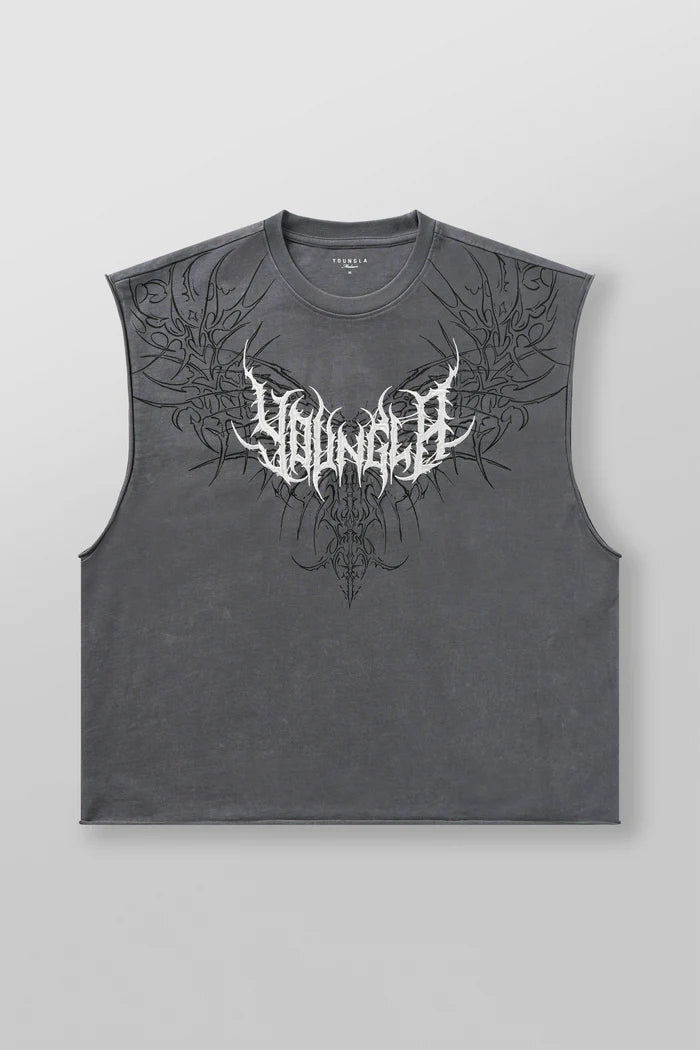 3027 - Dark Wave Cut-Offs - Grey Wash