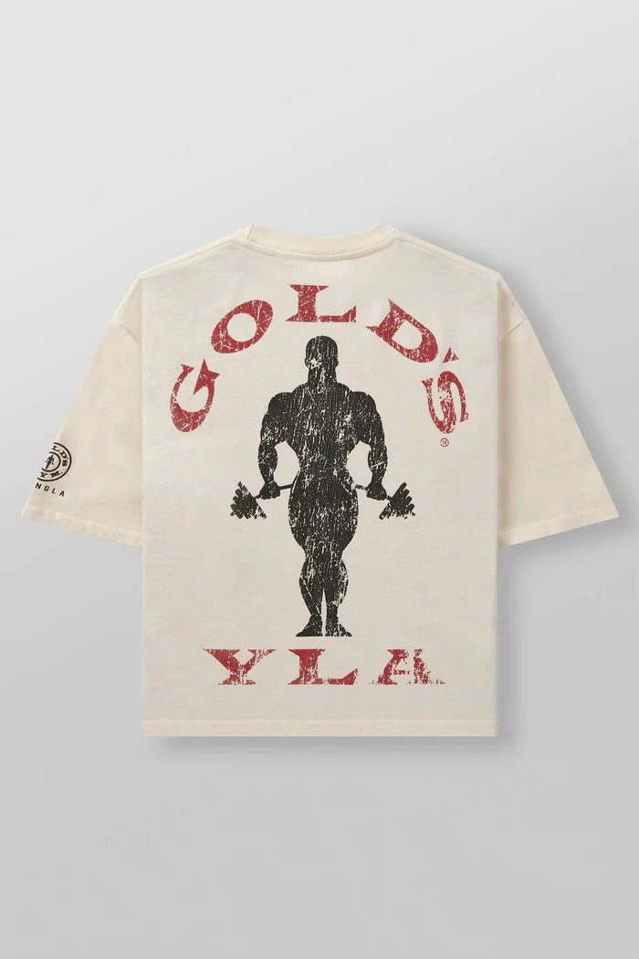 PREVENTA 4002 - Golds Gym New Age Tees - OFFWHITE/CREMA