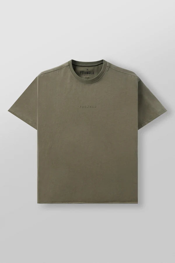 44097 - Cropped Tailored Tees | Peat Wash - Última pieza en L