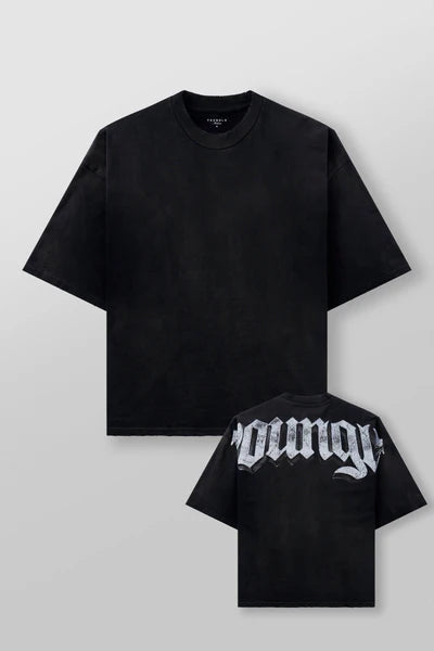 4159 - Huge Tees - Black Wash