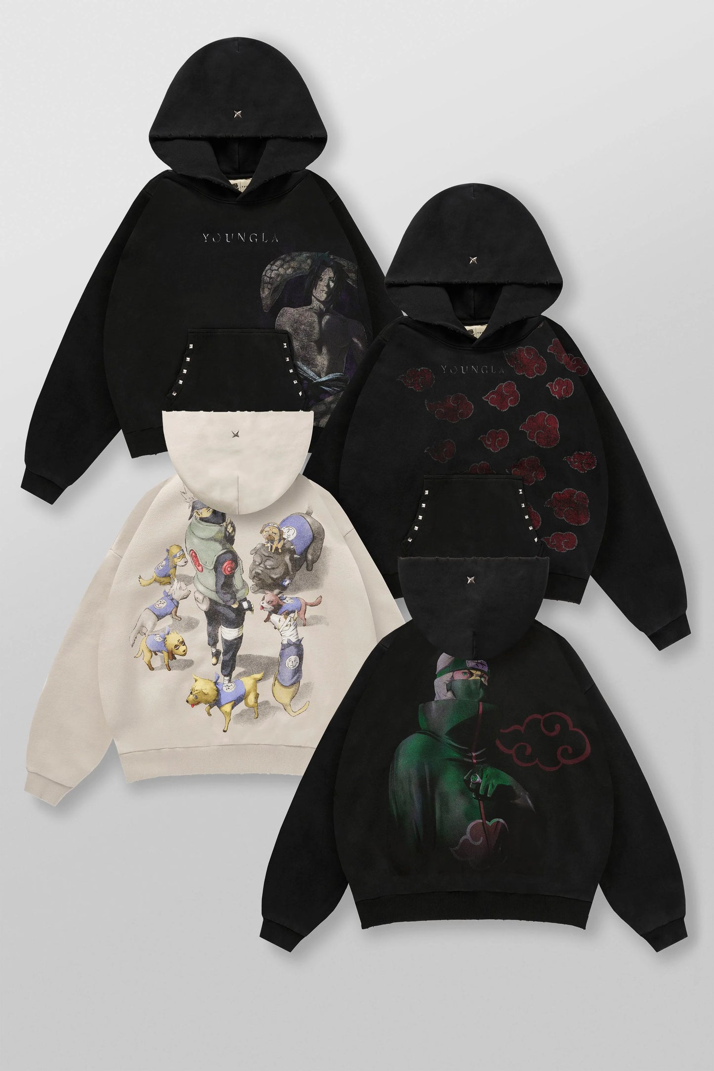PRE-ORDEN: 5083 - Naruto Stud Artwork Hoodies | Snake
