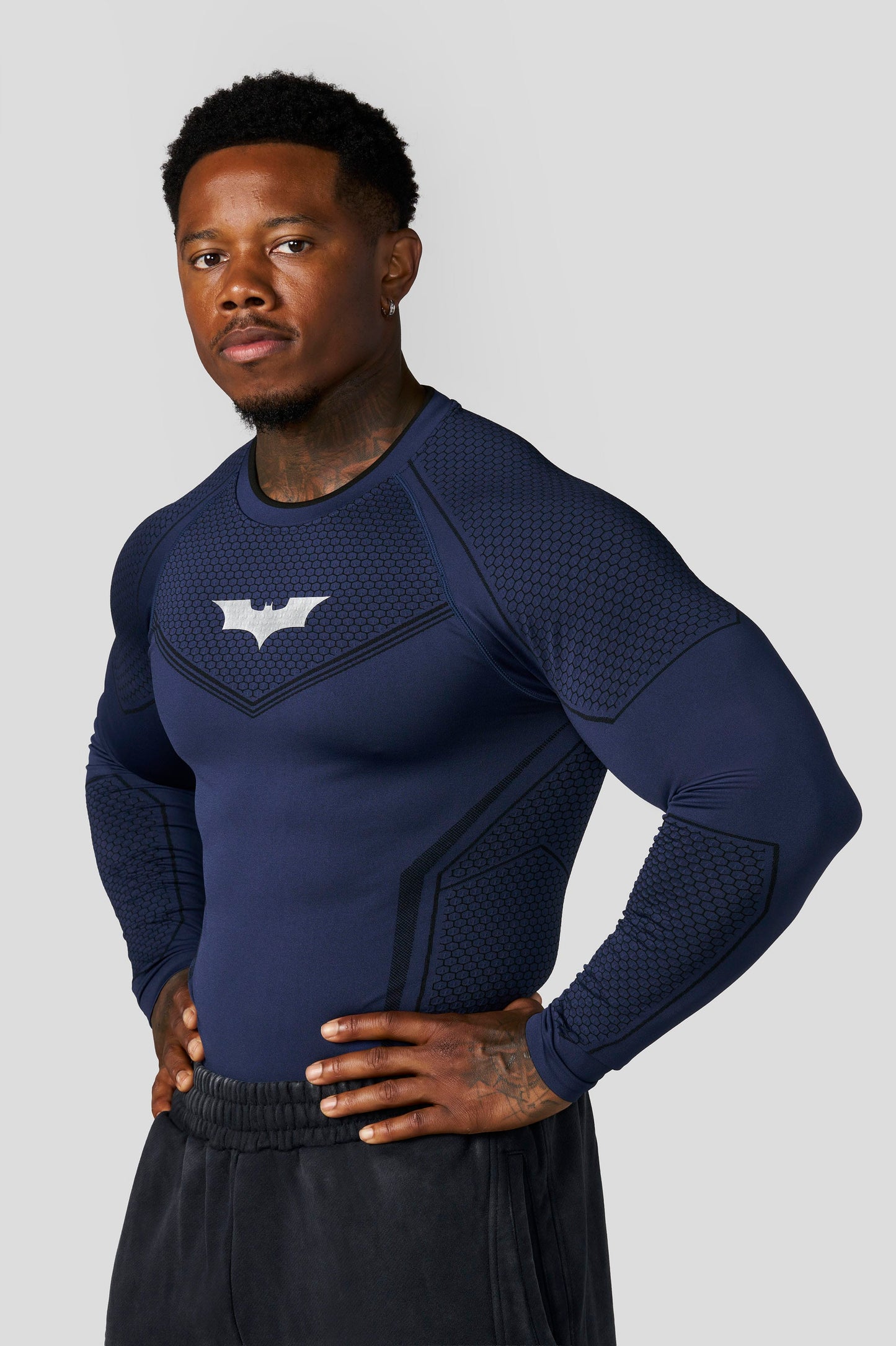 PRE-ORDEN: 8004 - Batman Compression Manga Larga | Navy
