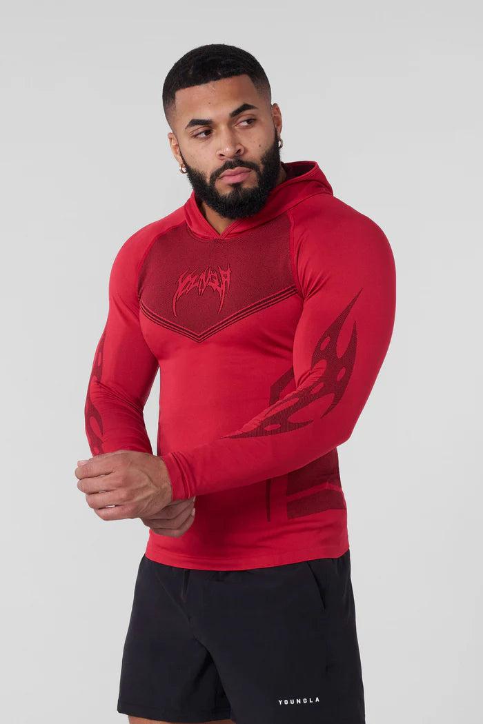 8062 - Warrior Compression Hoodies - Rojo