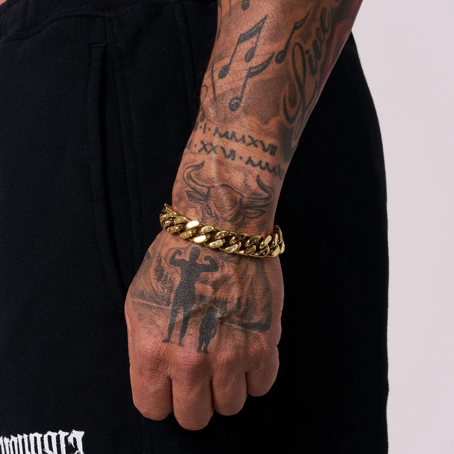 The Designer Cuban Bracelet - Gold RG3015
