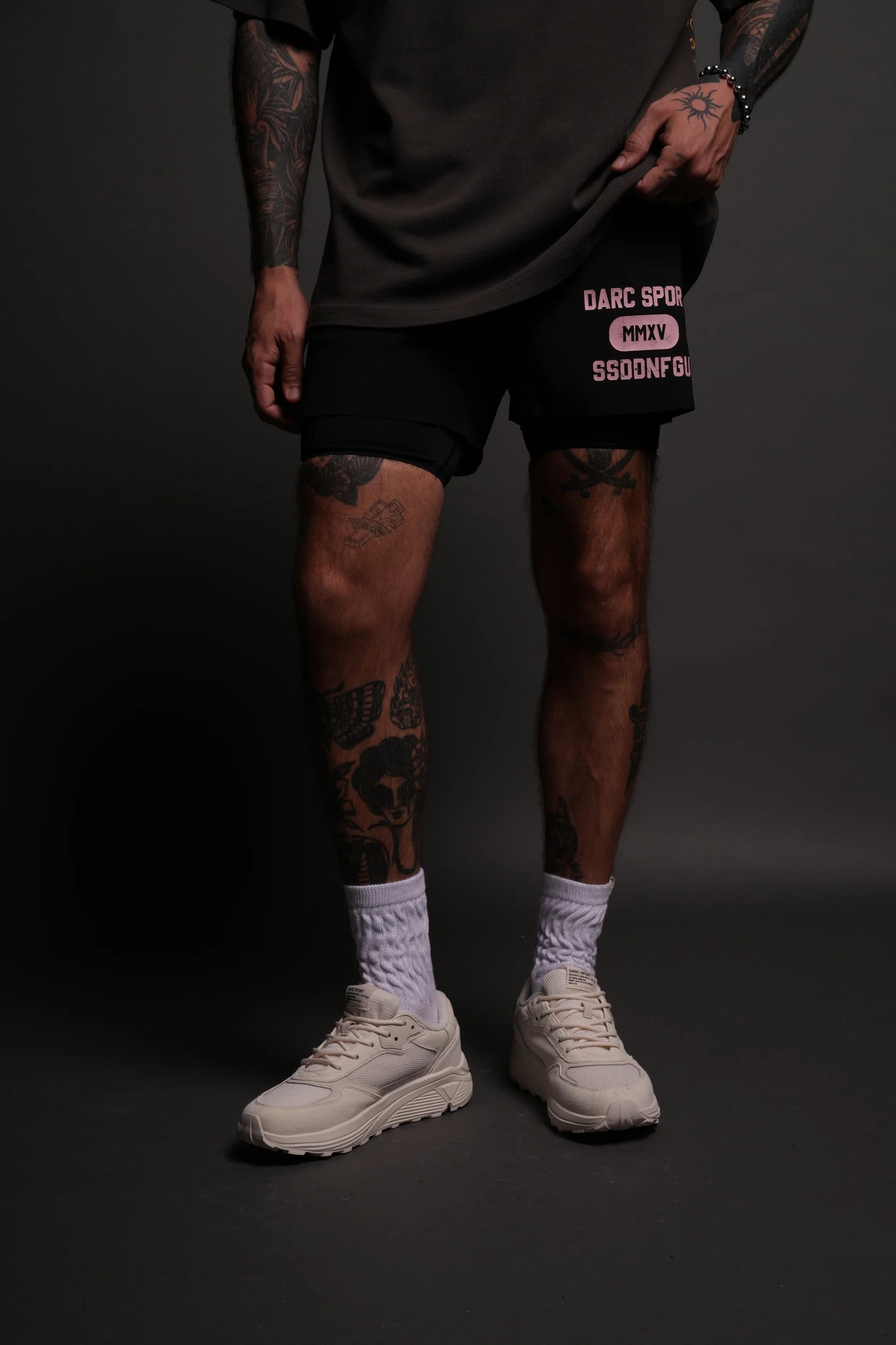 DS - Wolves Forever Compression Shorts in Black