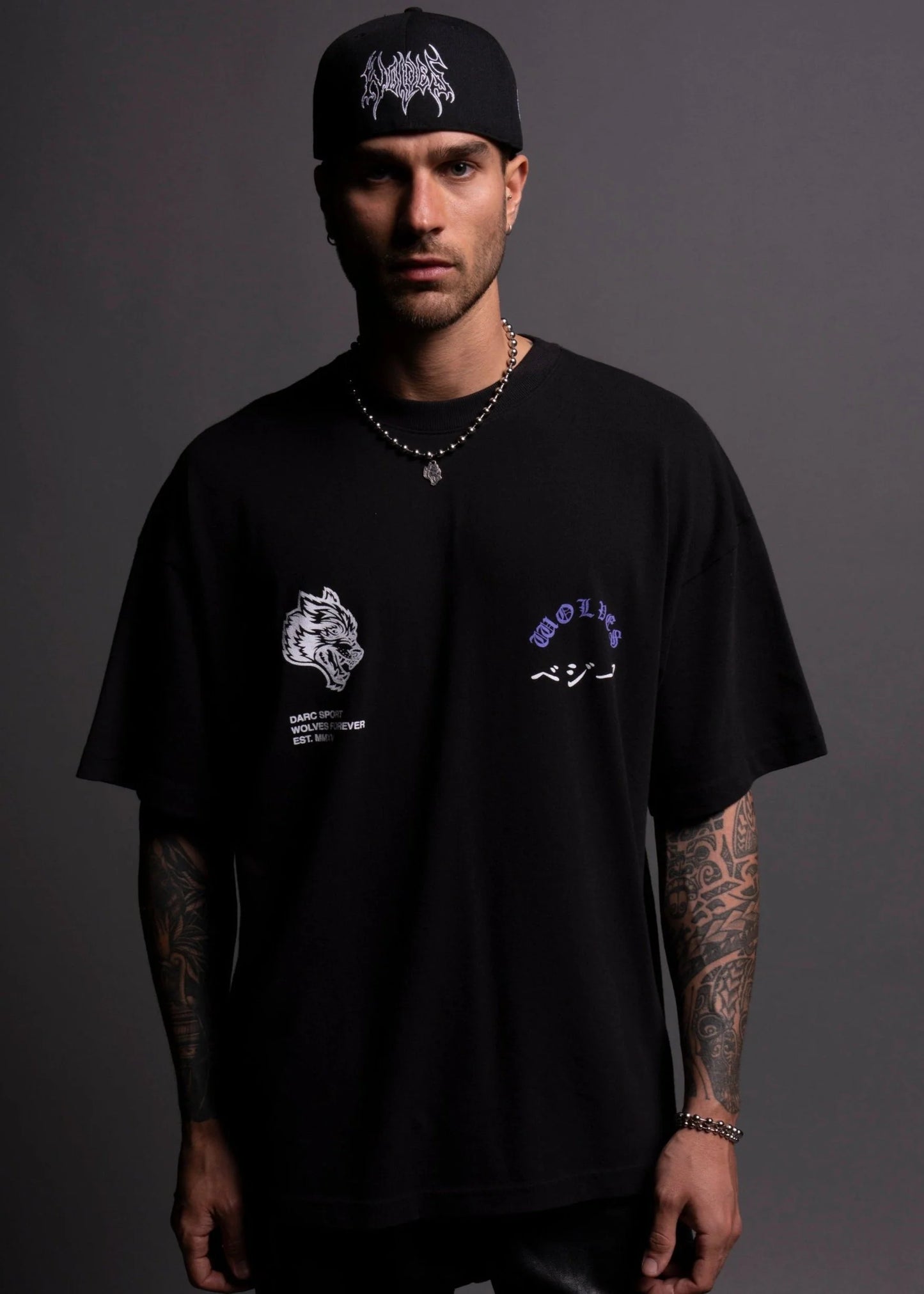 One Of Us "Premium" Oversized Tee in Black