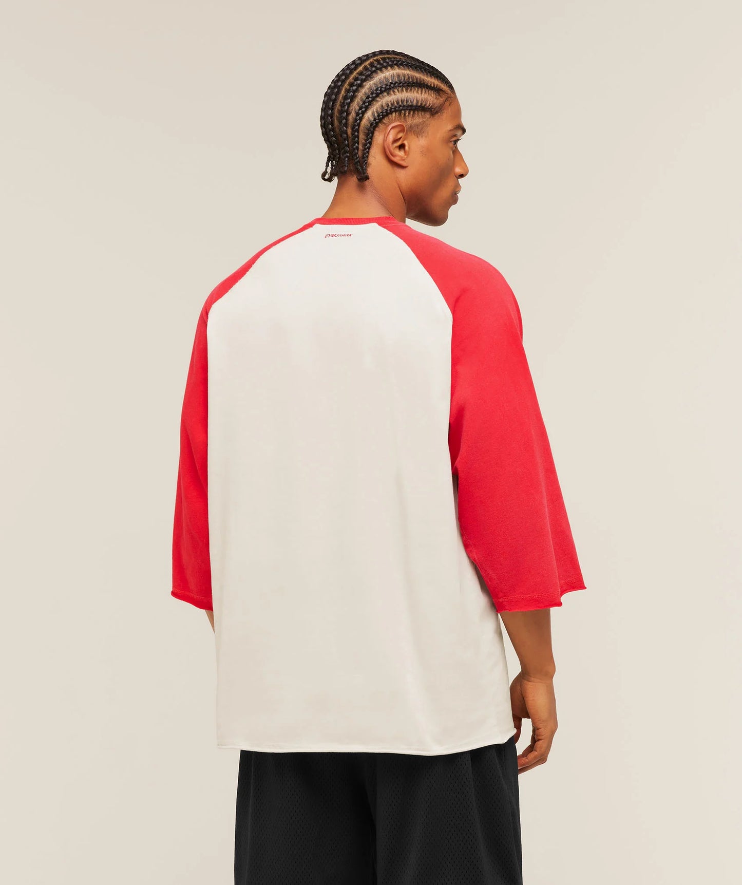 Retro Collegiate 3/4 Sleeve T-Shirt | Tinted White/Heavy Blue