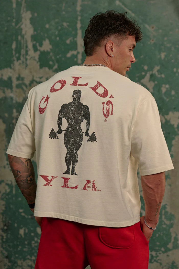 PREVENTA 4002 - Golds Gym New Age Tees - OFFWHITE/CREMA