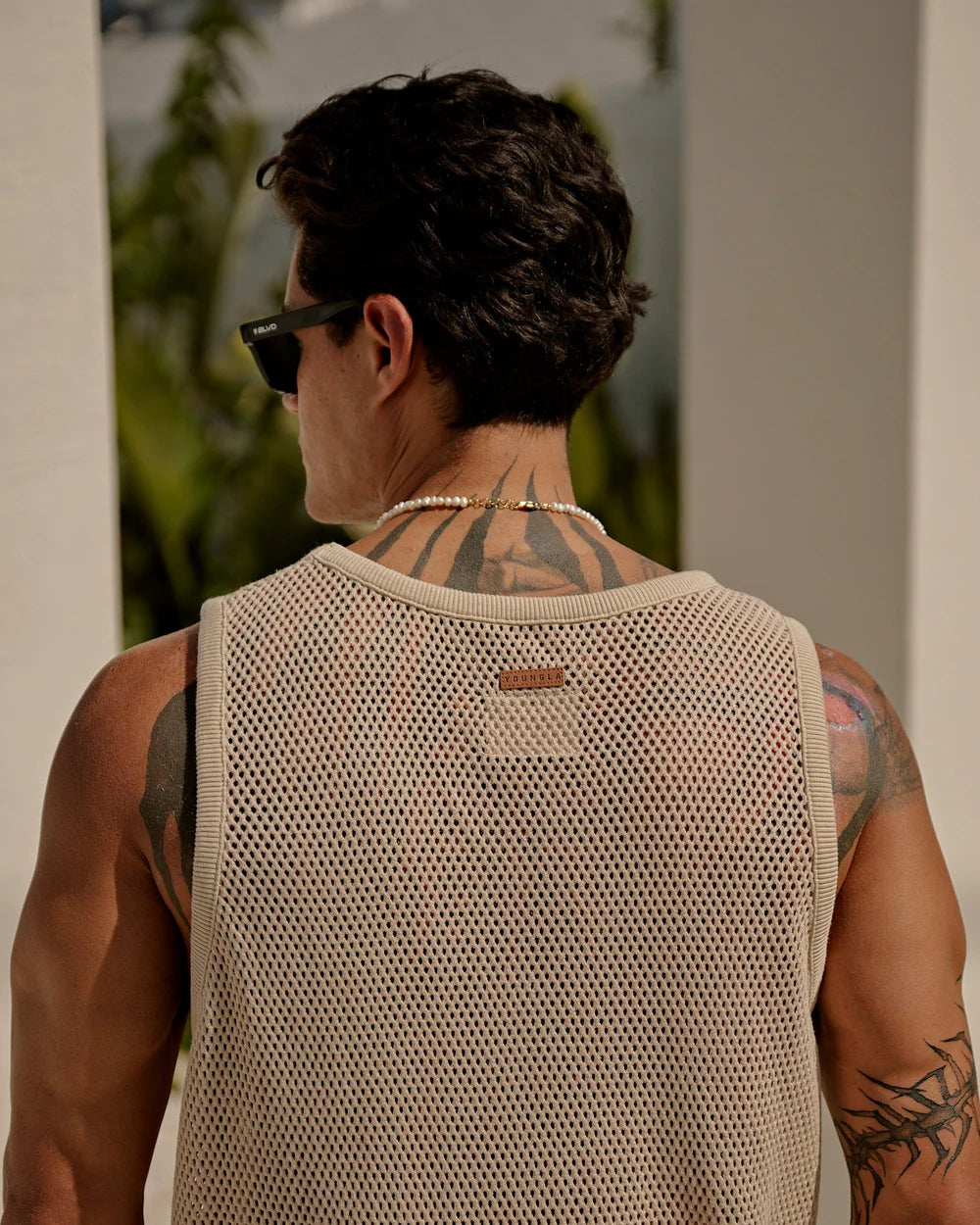 3024 - Cotton Mesh Tanks | Beige