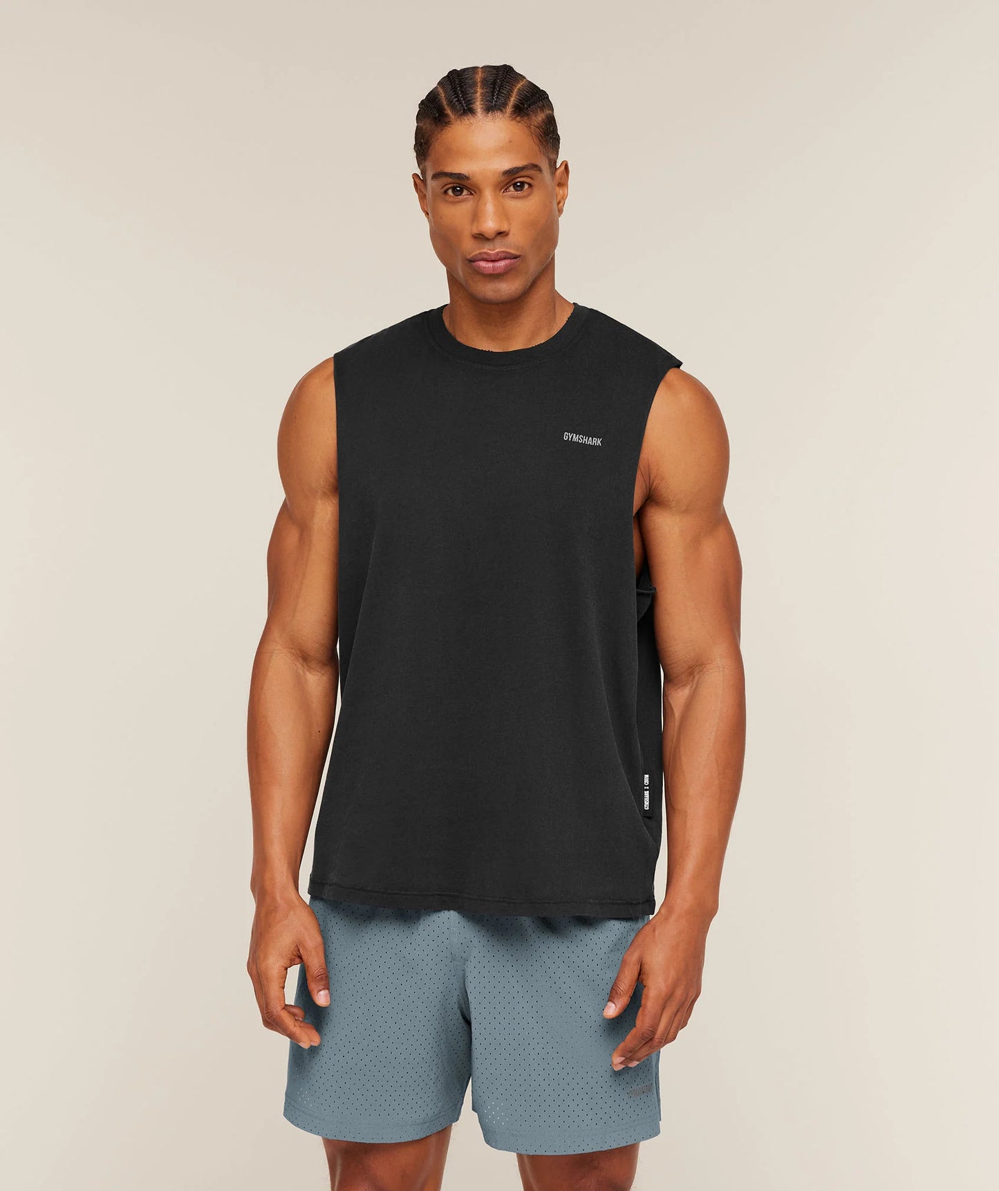 Gymshark x CBUM Washed Sleeveless T-Shirt | Black