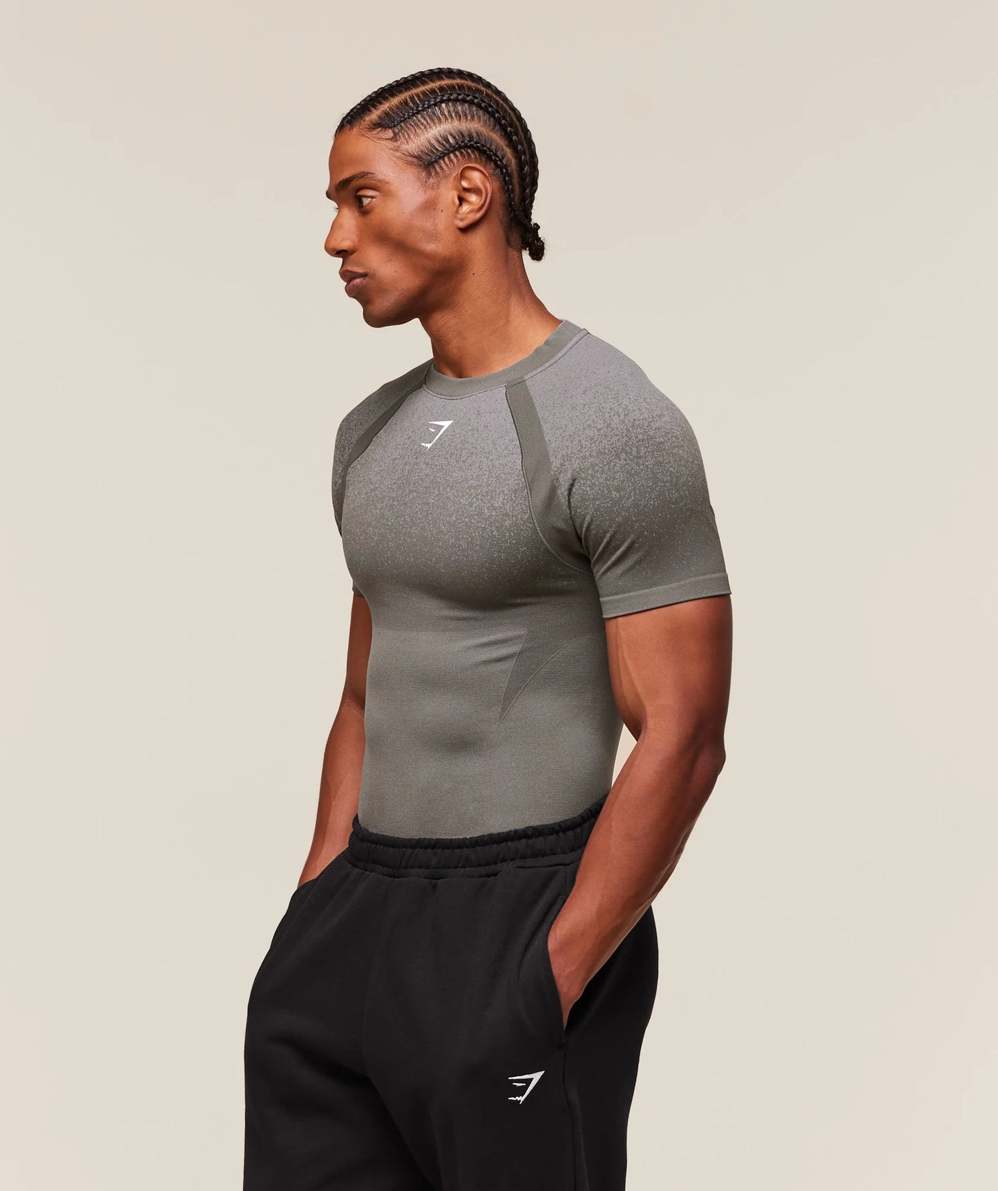 GS - Shadow Seamless T Shirt in Meteor Grey