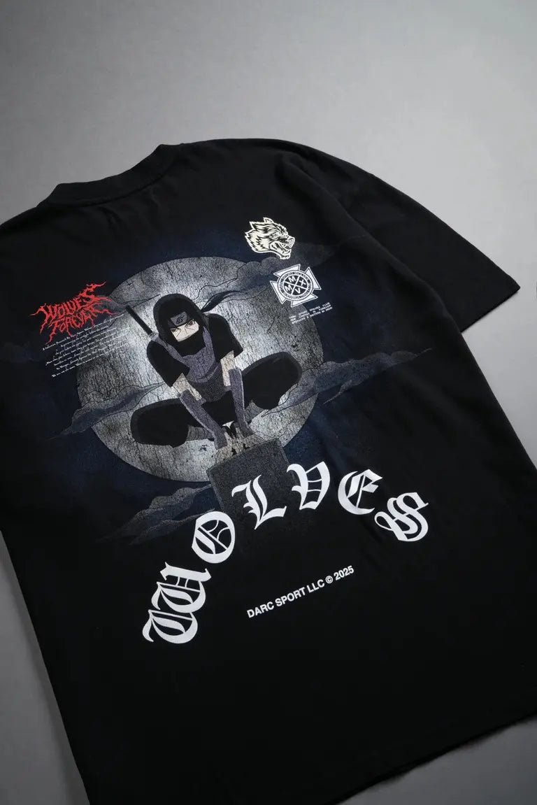 DS - UNDER THE MOON "PREMIUM" OVERSIZED TEE IN BLACK - ÚLTIMAS PIEZA: S