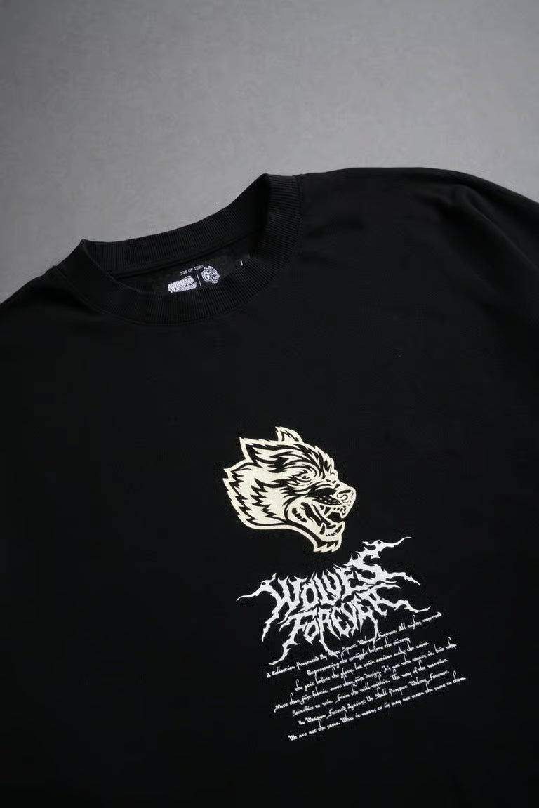 DS - UNDER THE MOON "PREMIUM" OVERSIZED TEE IN BLACK - ÚLTIMAS PIEZA: S