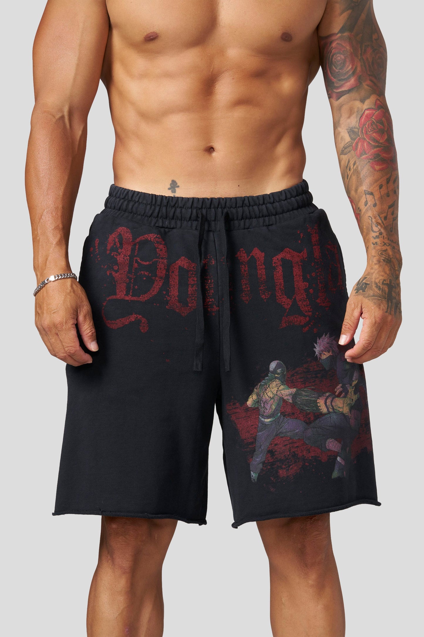 PRE-ORDEN: 1002 - Naruto Sweat Shorts | Kakashi vs Zabuza