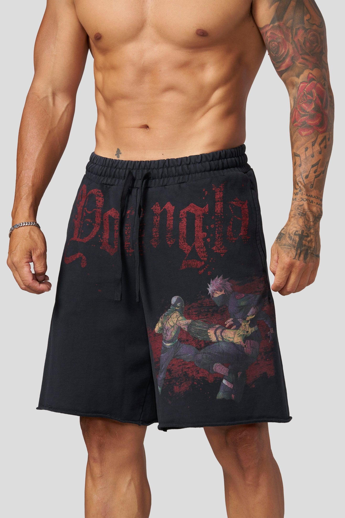 PRE-ORDEN: 1002 - Naruto Sweat Shorts | Kakashi vs Zabuza