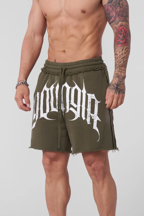 1009 - Deconstructed Terry Shorts | Verde Oliva