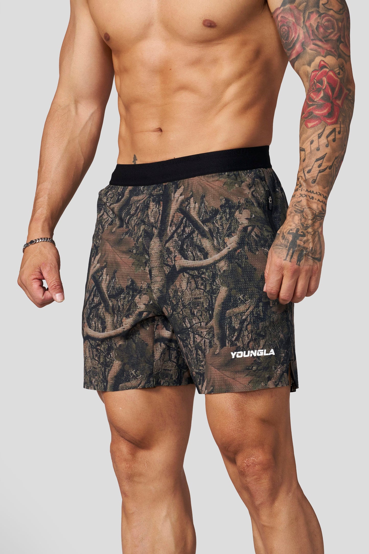 PRE-ORDEN: 1059 - Ultra Lightweight Fitness Shorts | Dark Tree Camo