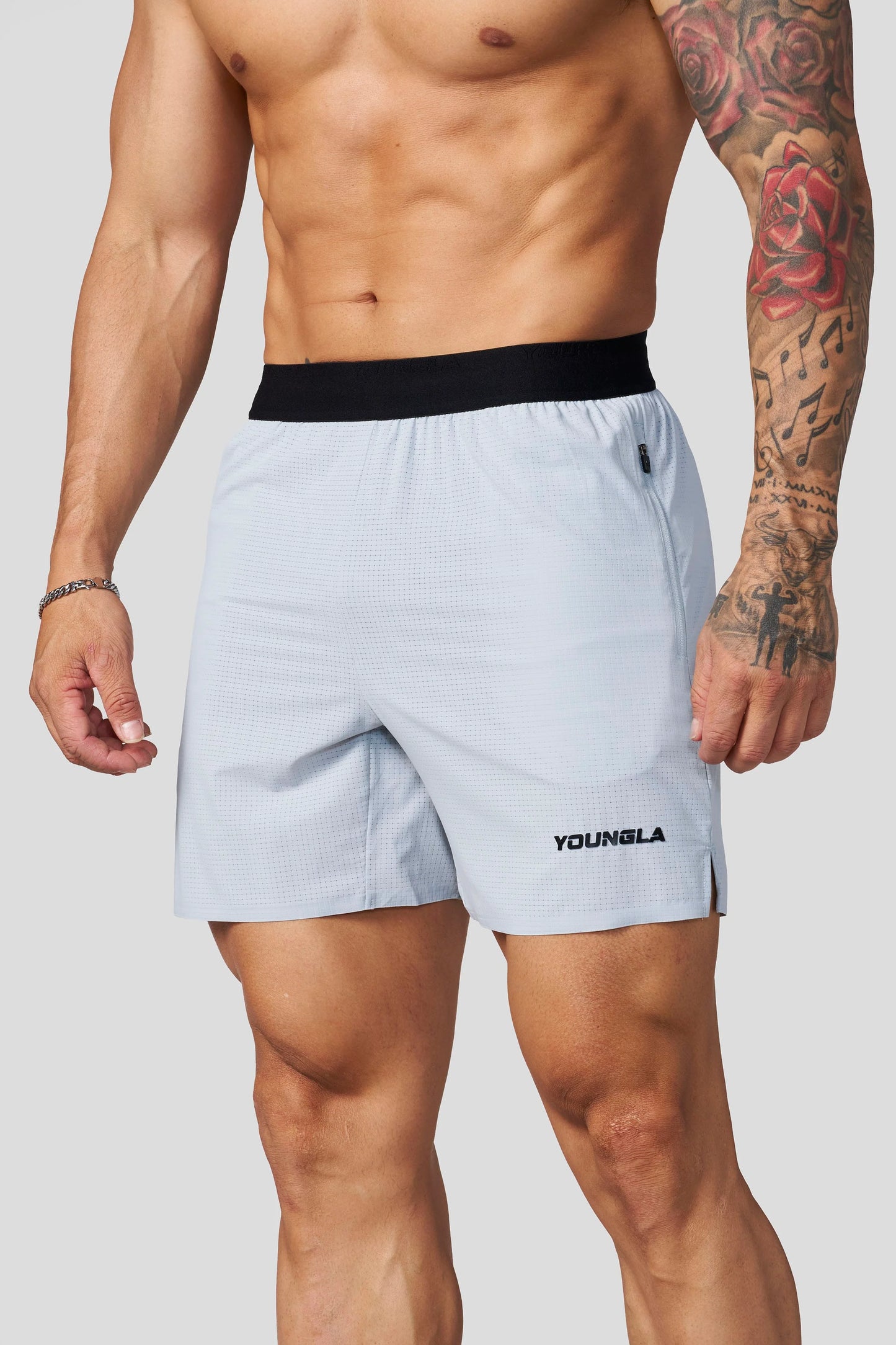 PRE-ORDEN: 1059 - Ultra Lightweight Fitness Shorts | Light Grey