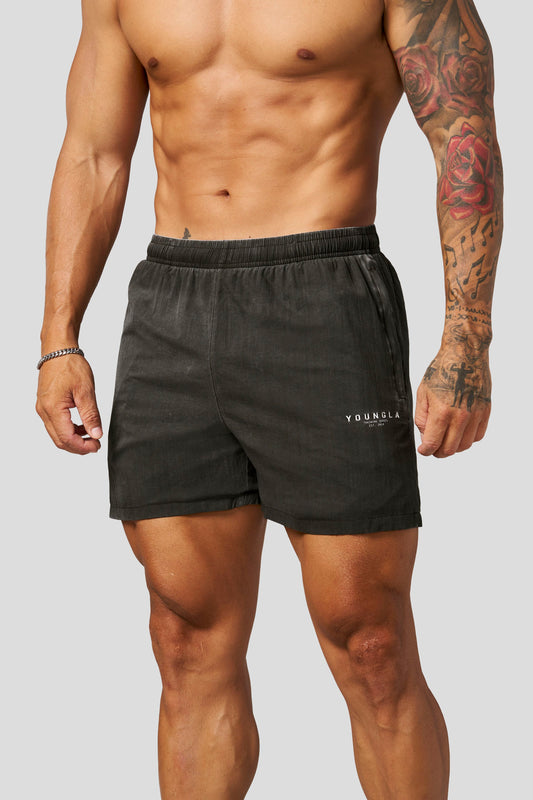 PRE-ORDEN: 1072 - Training Series Washed Shorts | Black Wash