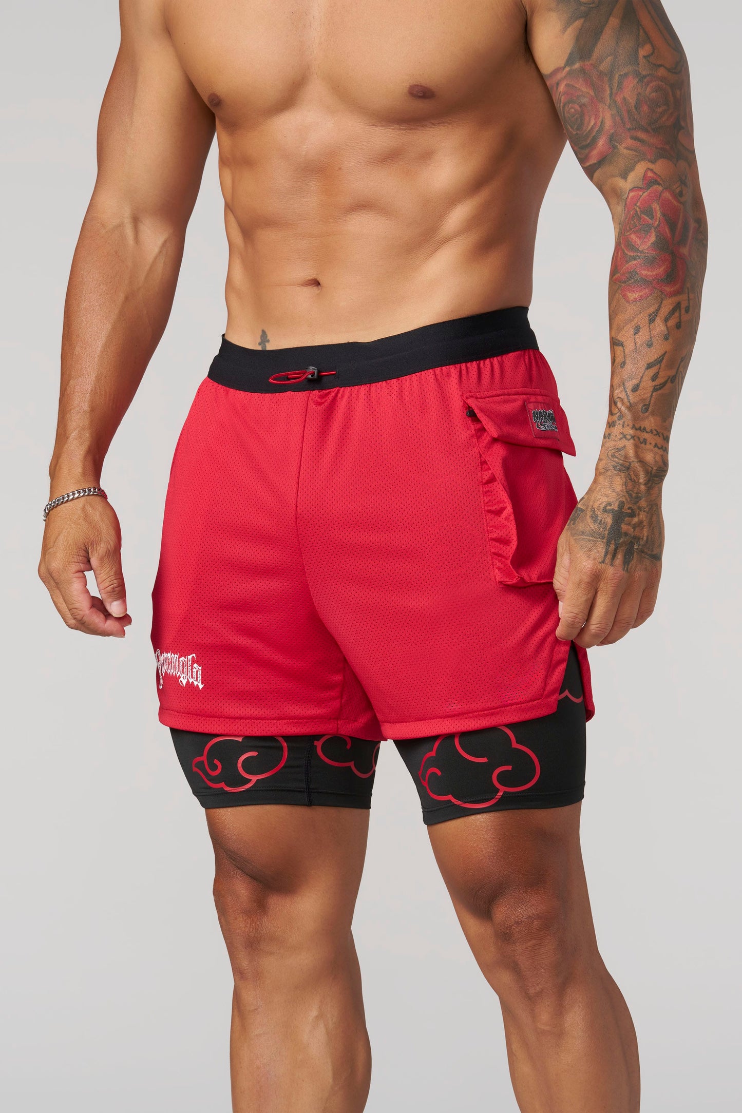 PRE-ORDEN: 1094 - Naruto Compression Shorts | Red
