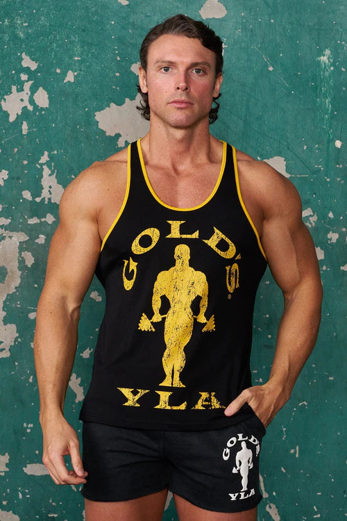 3014 - Golds Gym Classic Stringers - NEGRO/AMARILLO