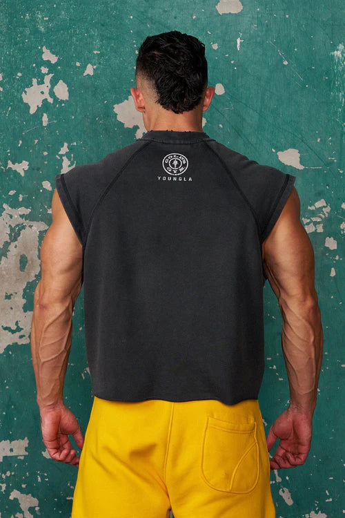 5069 - Golds Gym Vintage Cut Offs - BLACK