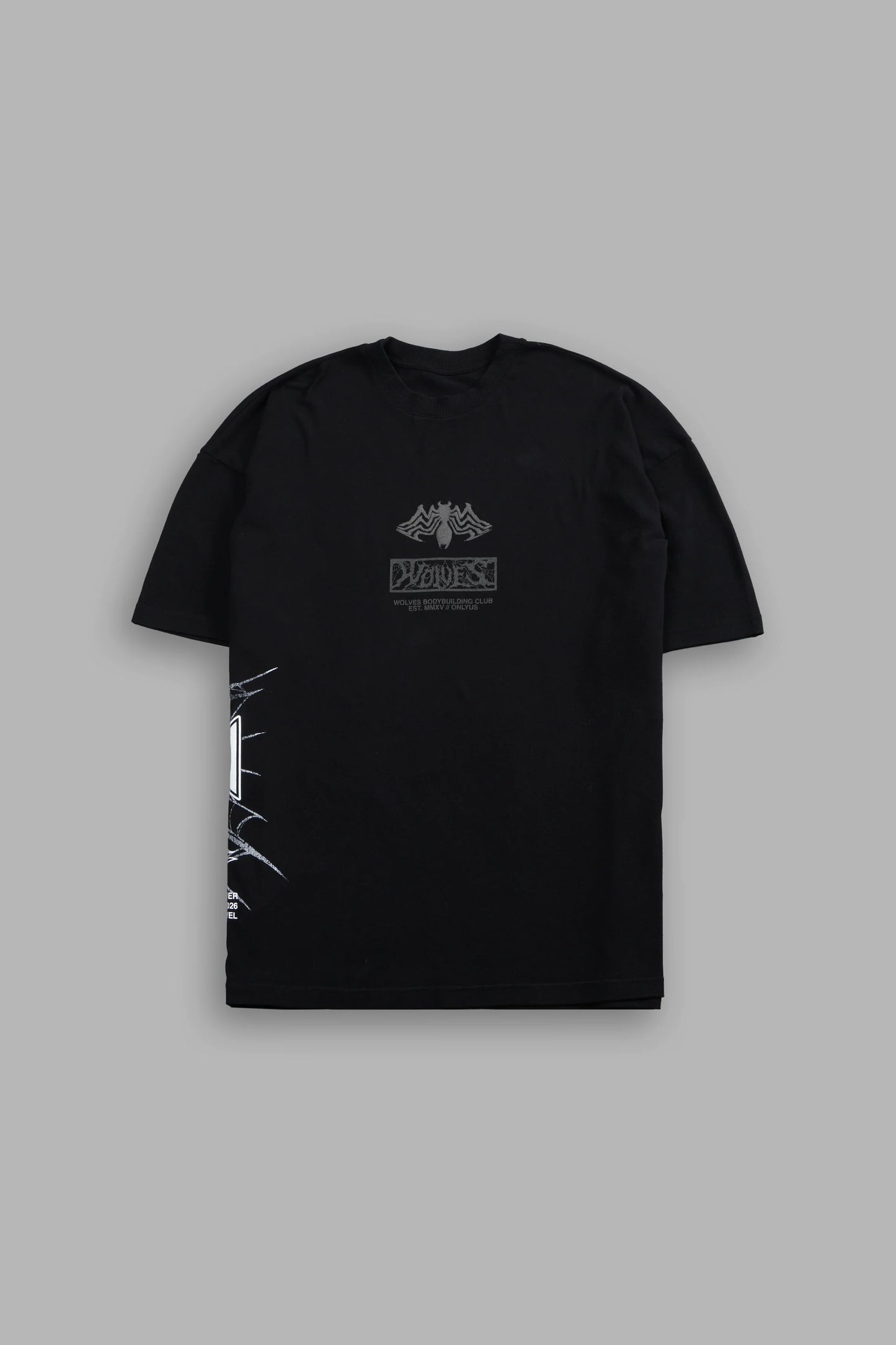 Venomous Side-By-Side Series Premium Oversized Tee | Black