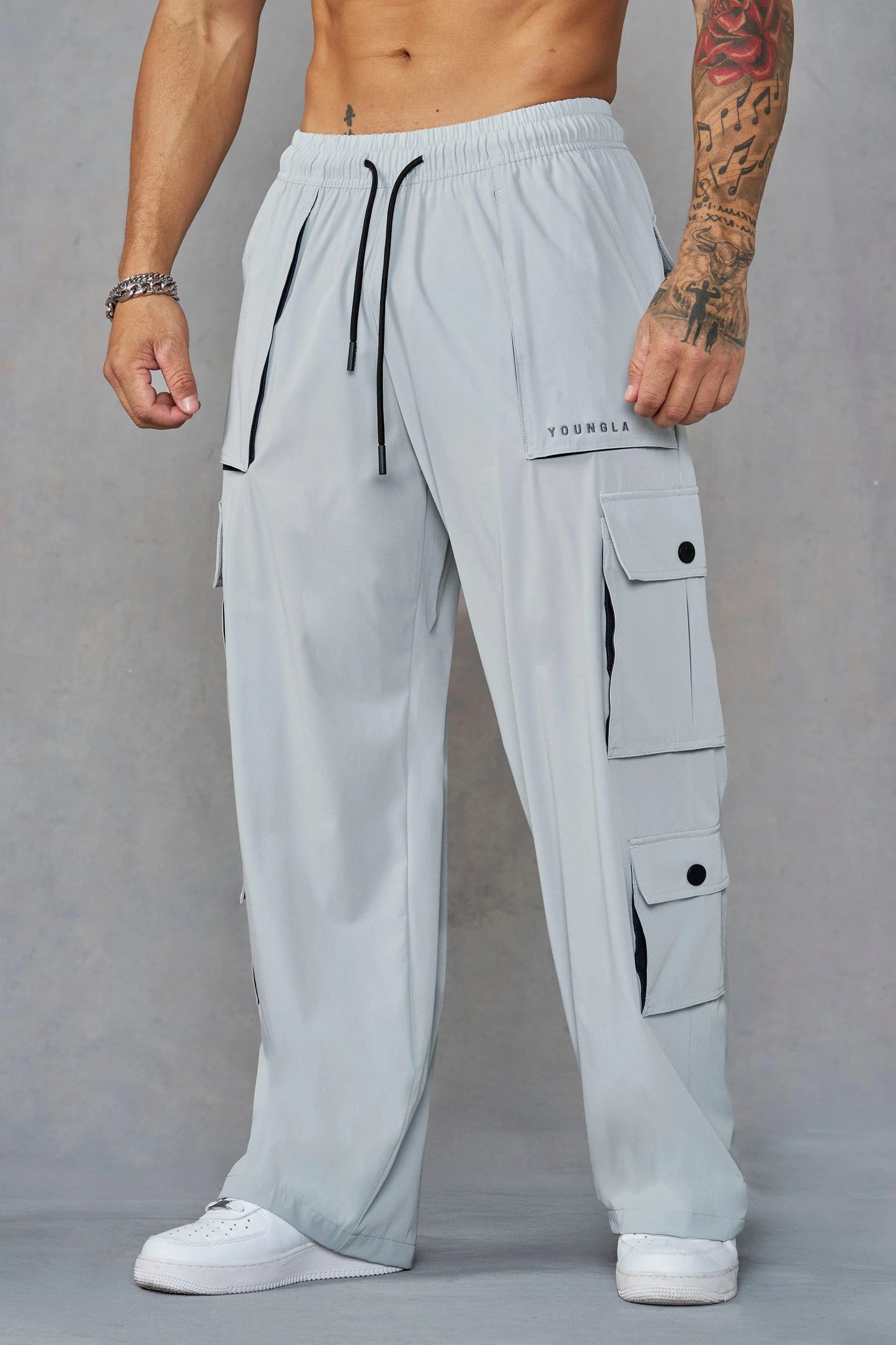 2023 - Baggy Gym Cargos | Grey