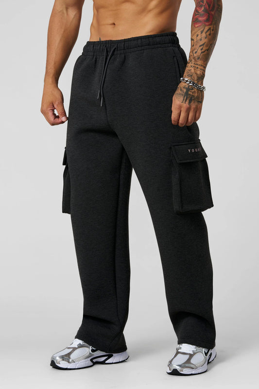 2047 - Scuba Cargo Sweats | Black Heather