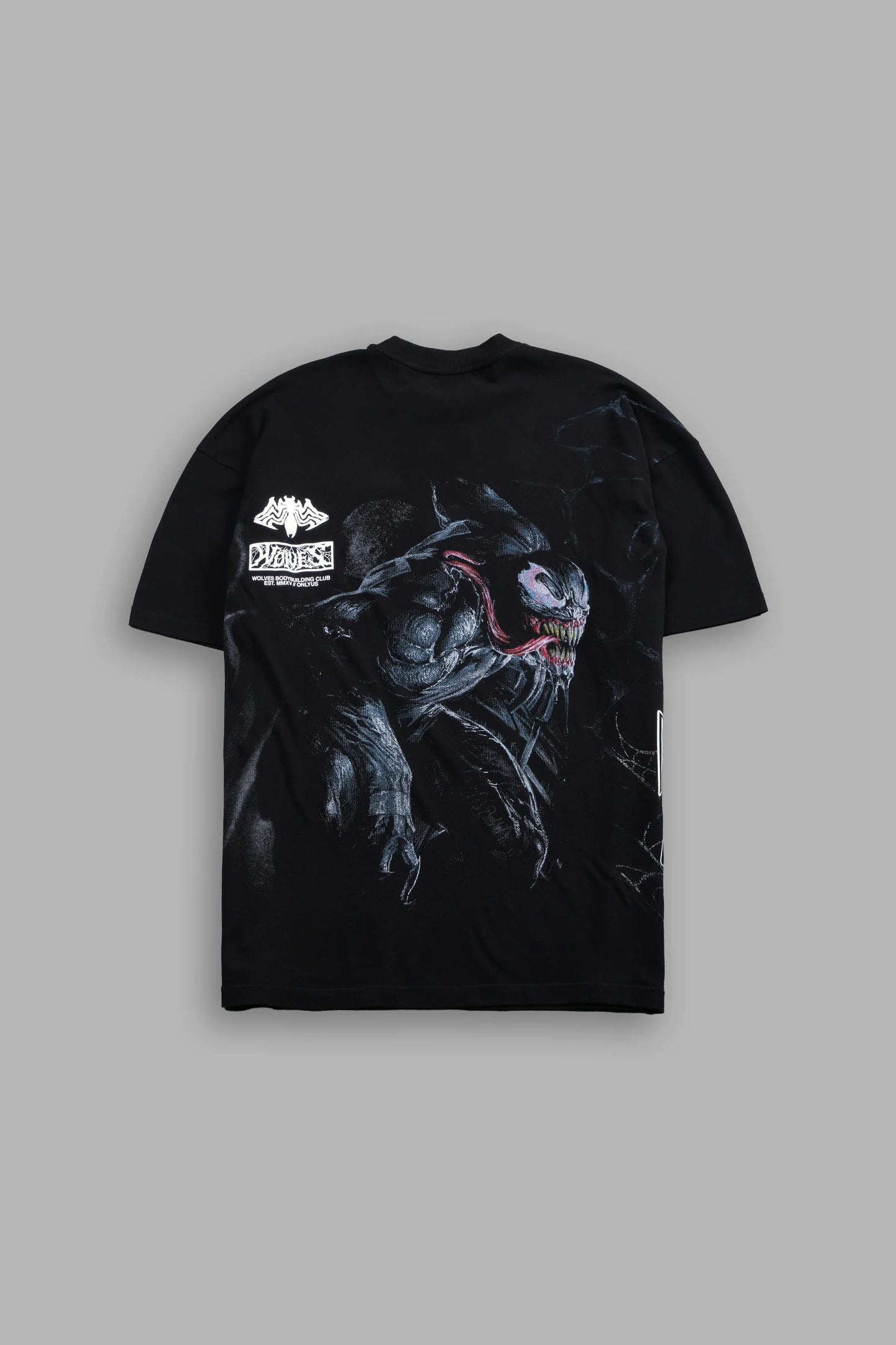 Venomous Side-By-Side Series Premium Oversized Tee | Black