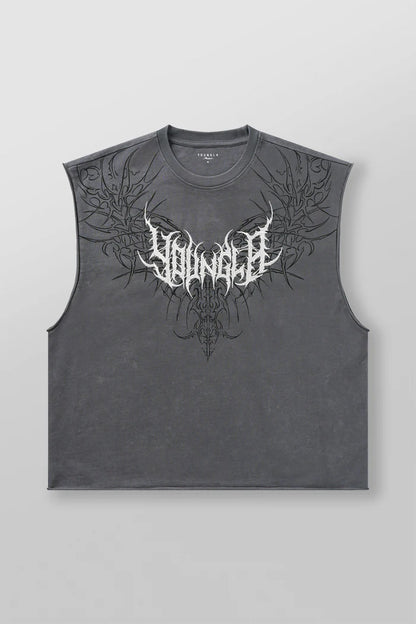 3027 - Dark Wave Cut-Offs - Grey Wash