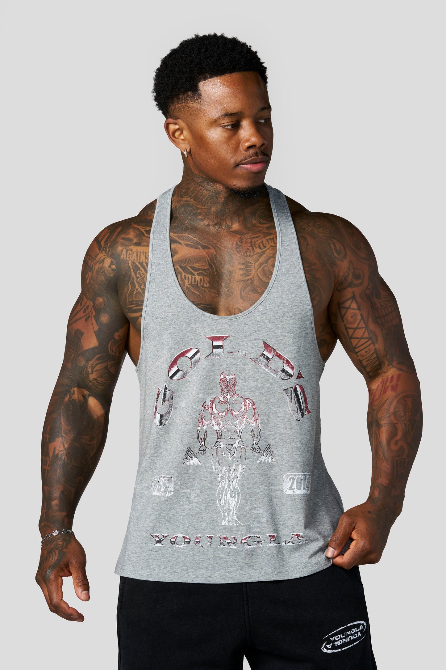 PRE-ORDEN: 3062 - Gold's Glitch Stringers | Heather Grey