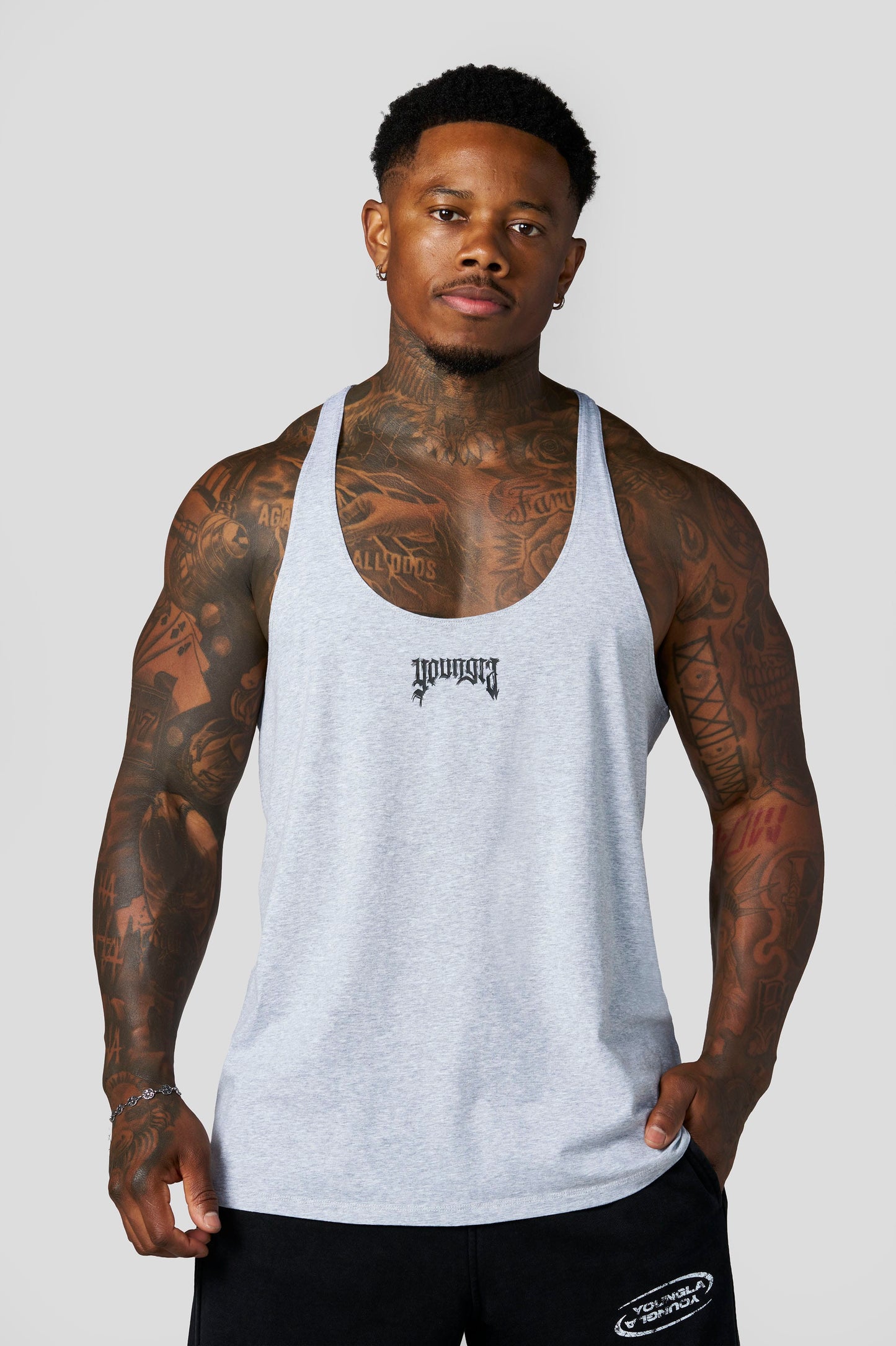 PRE-ORDEN: 3074 - Thin Strap Stringers | Heather Grey
