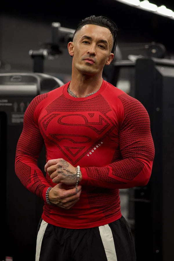 8066 - Superman Compression Longsleeve | Red