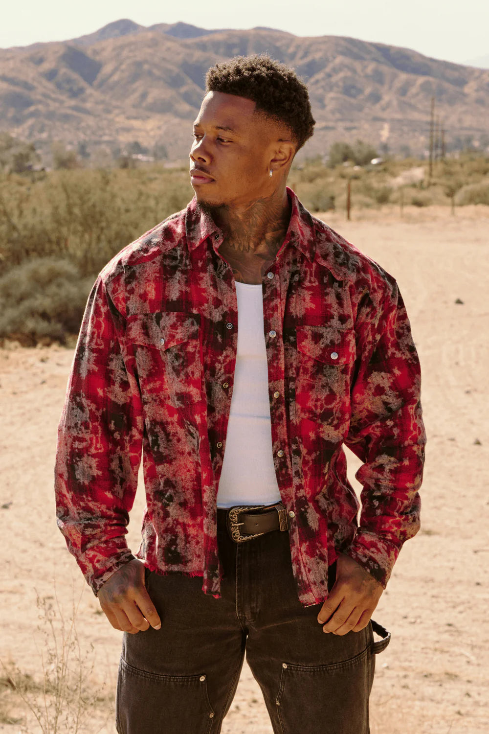 8023 - Outlaw Flannels Red/Black - Última pieza en S