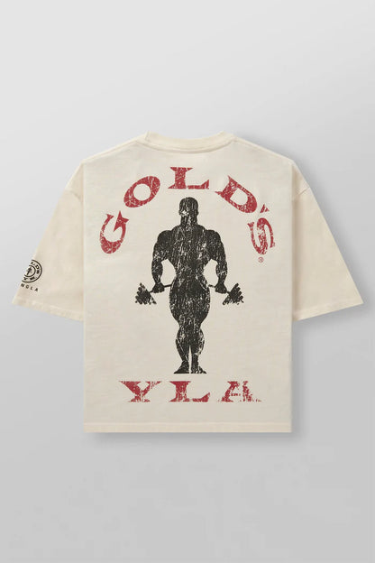 PREVENTA 4002 - Golds Gym New Age Tees - OFFWHITE/CREMA