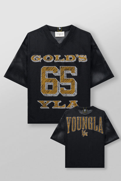 4078 - Golds Gym Jersey - Black - Última pieza en L