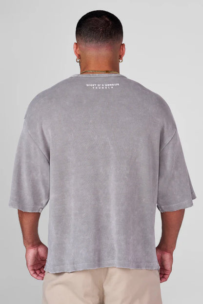 4122 - Gladiator Tees | Light Grey Wash - Última pieza en L