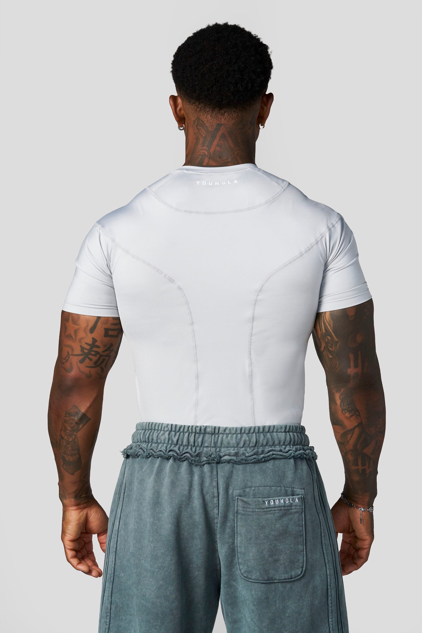 PRE-ORDEN: 4282 - Posture Compression Tees | Light Grey