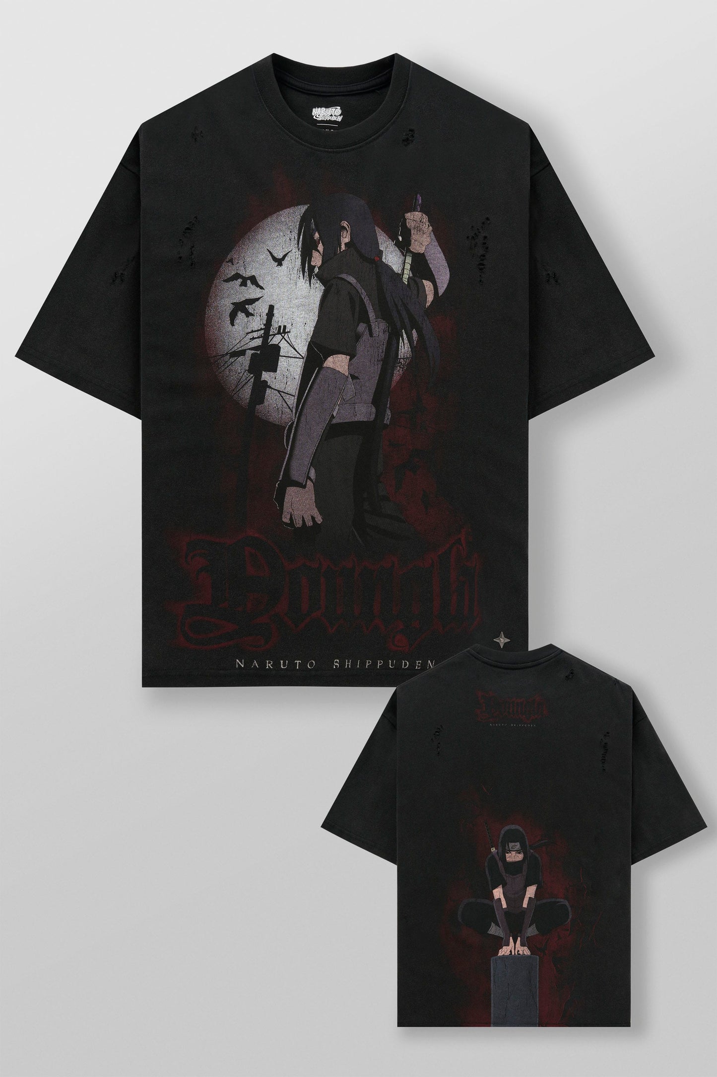 PRE-ORDEN: 4318 - Naruto Distressed Tees | Itachi