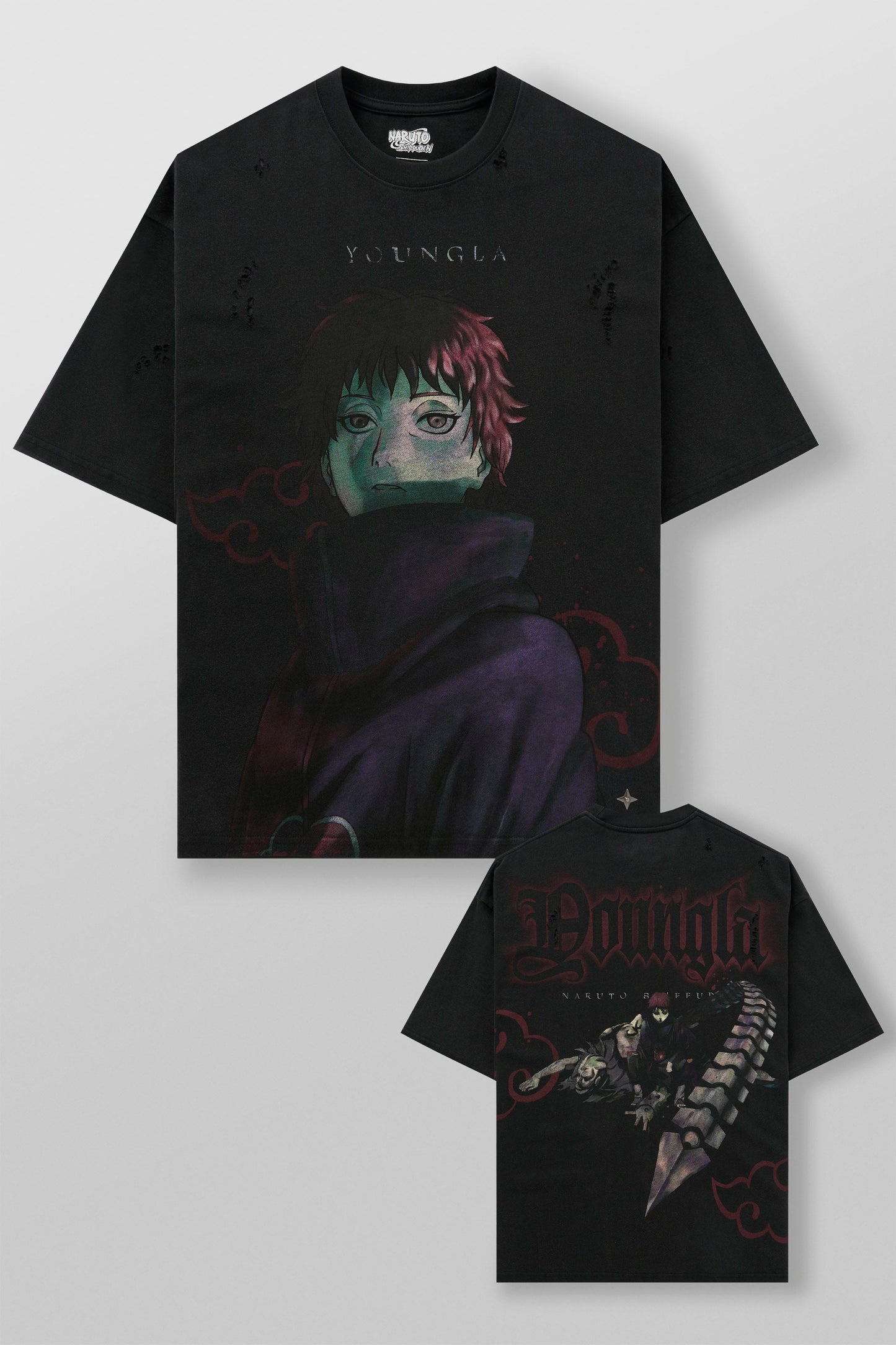 PRE-ORDEN: 4318 - Naruto Distressed Tees | Sasori