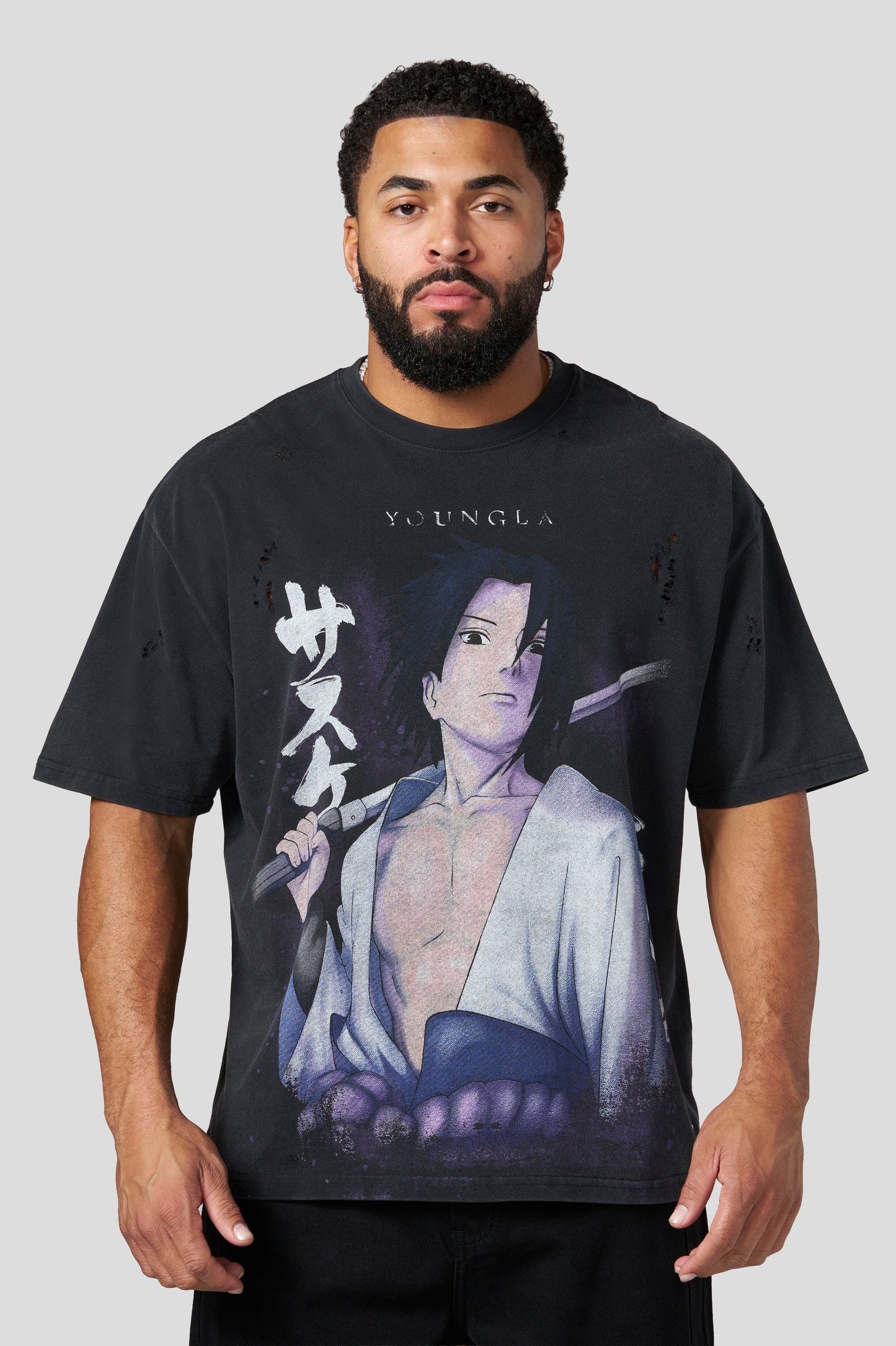 PRE-ORDEN: 4318 - Naruto Distressed Tees | Sasuke