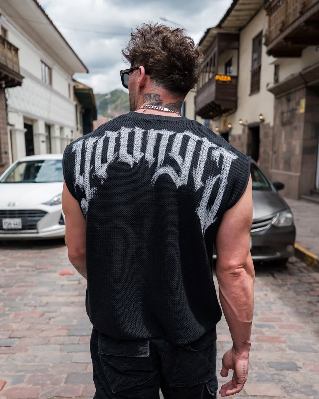 3012 - Drop Shoulder Knit Cut-Off | Black
