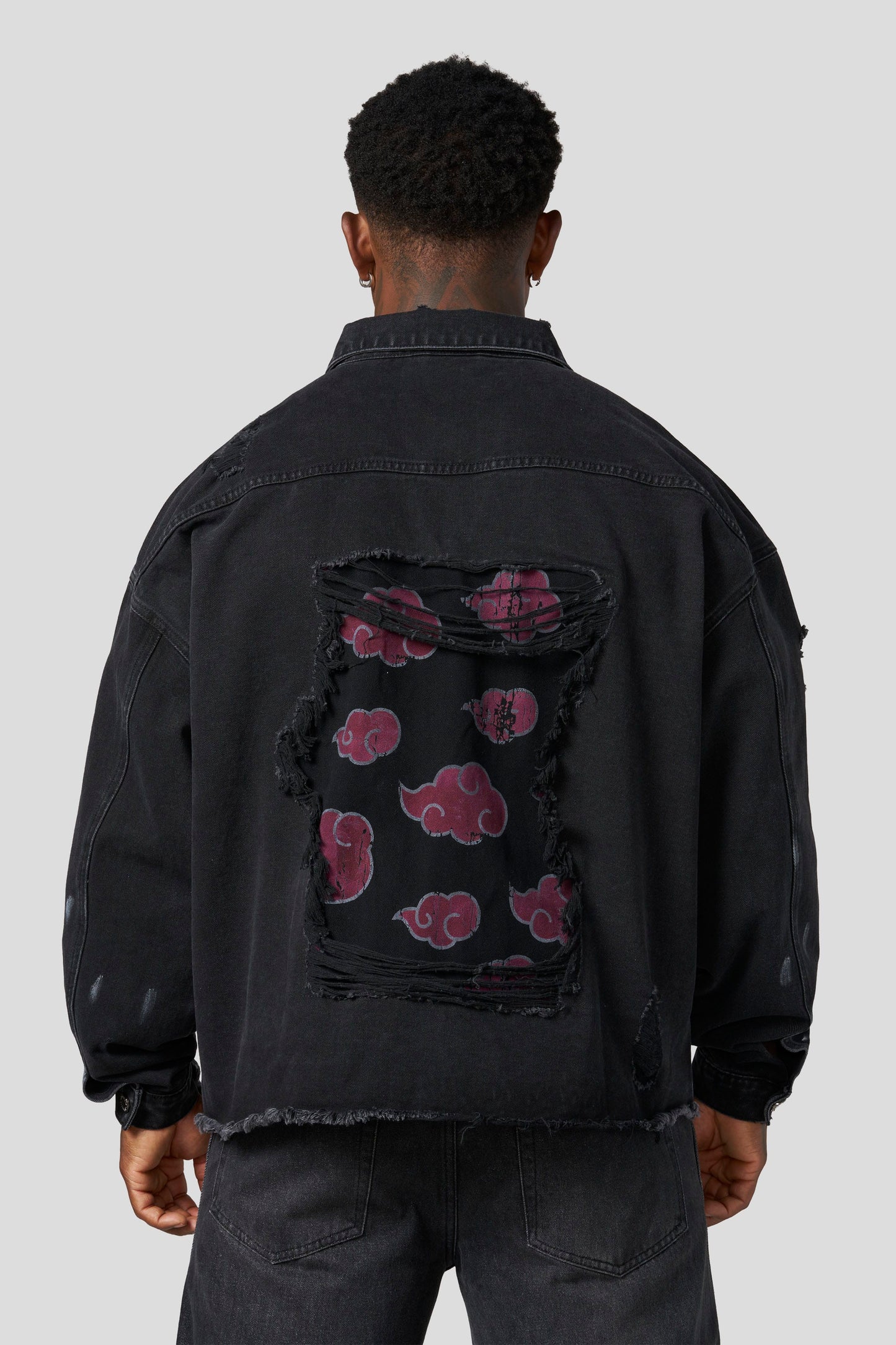 PRE-ORDEN: 5133 - Naruto Distressed Denim Jackets | Akatsuki