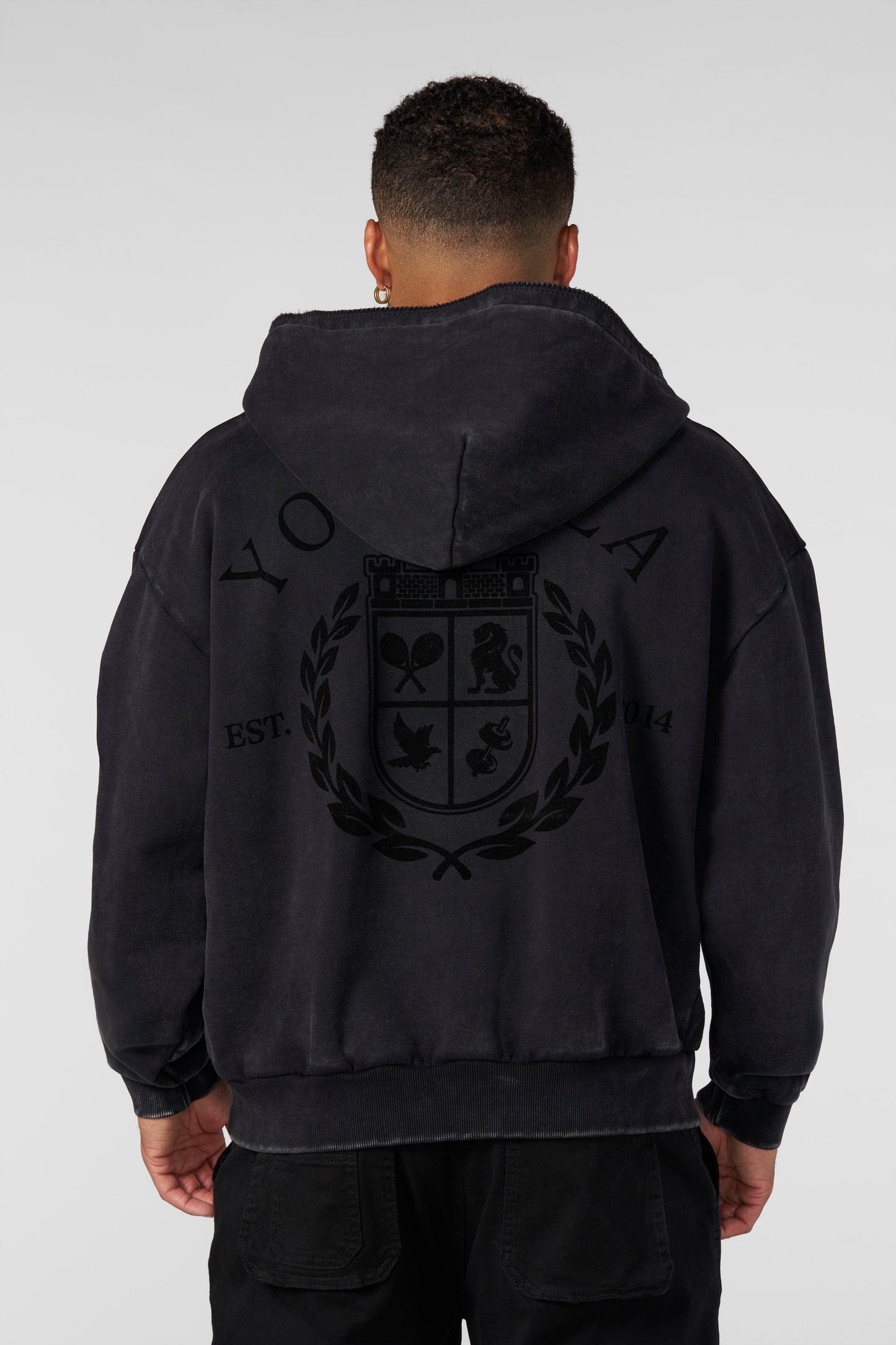 5169 - Old Money Quarter-Zip Hoodies | Black Wash