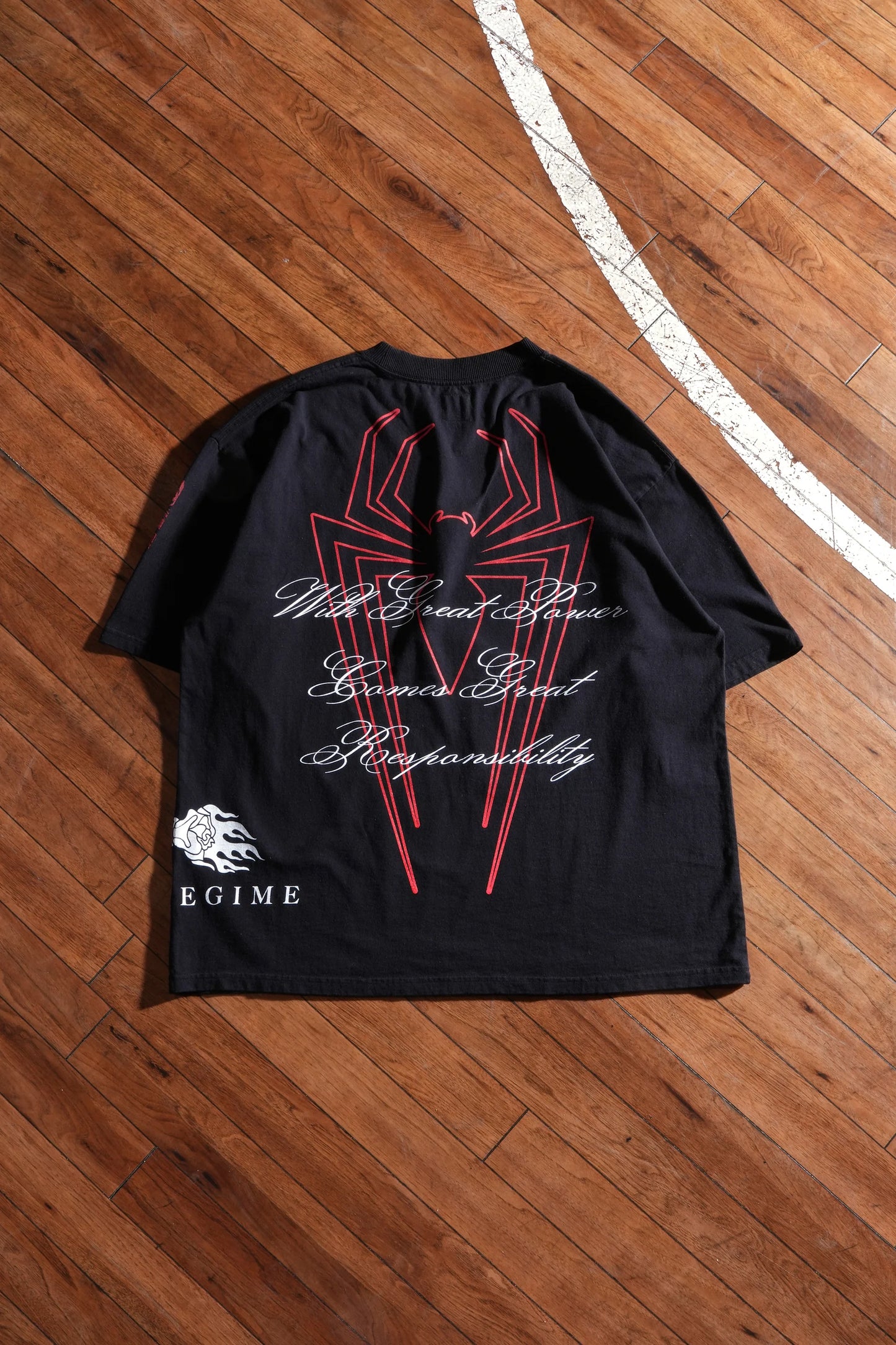 With Great Power American Classic Oversized Tee in Black