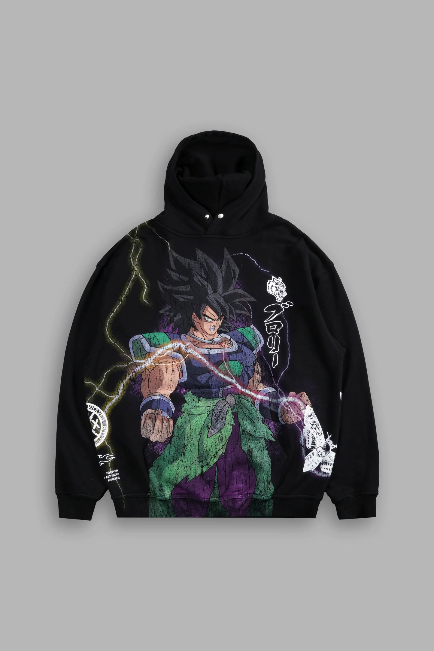 Broly "Side-By-Side" Pierce Hoodie in Black M