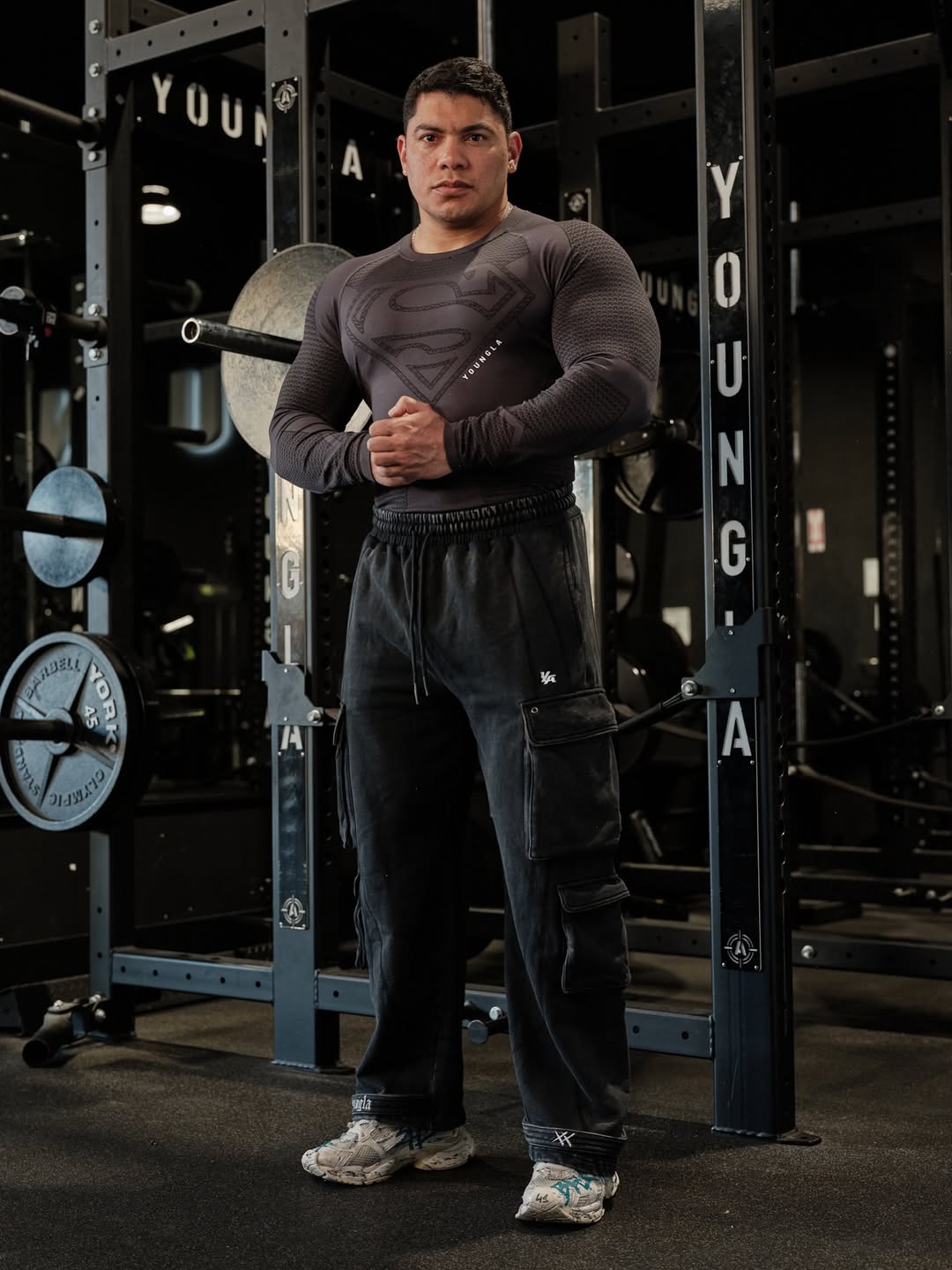 8066 - Superman Compression Longsleeve | Charcoal